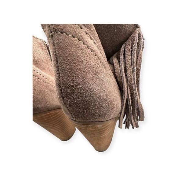 Steve Madden tan fringe zip up ankle boots women’s size 10m cian leather - Picture 8 of 12